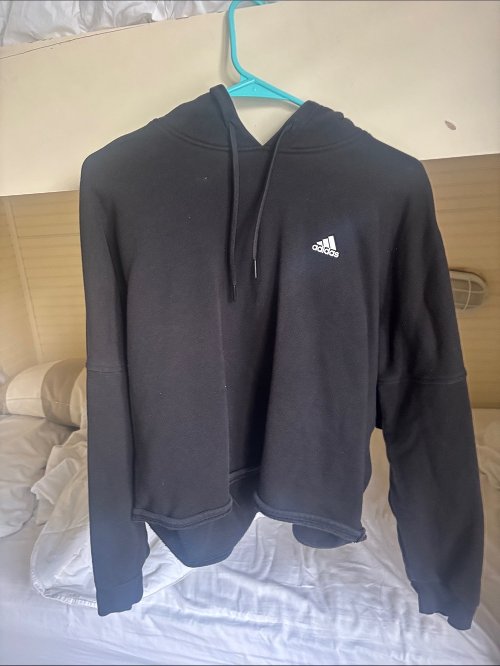 adidas Men’s Black Pullover Hoodie with Small Logo